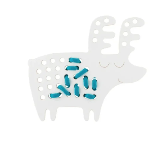 Milin houten lacing toy reindeer