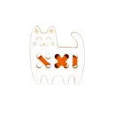 Milin houten lacing toy mini cat